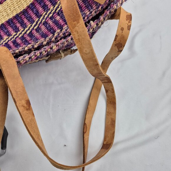 Vintage Handwoven Sisal Tote Market Bag from Kenya - Picture 9 of 16